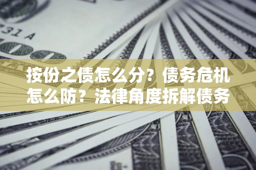 武汉按份之债怎么分？债务危机怎么防？法律角度拆解债务分配与风险自保指南