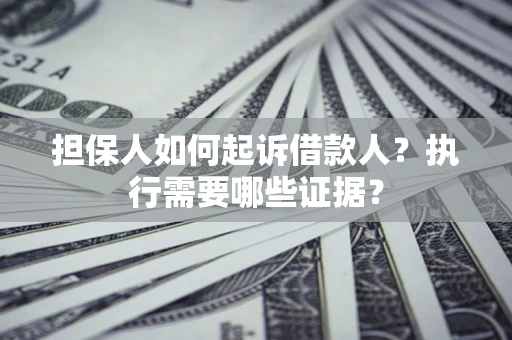 武汉担保人如何起诉借款人？执行需要哪些证据？