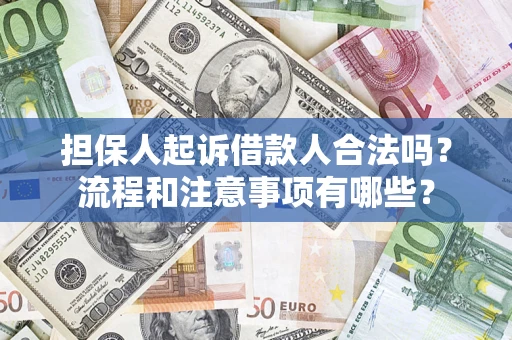 武汉担保人起诉借款人合法吗？流程和注意事项有哪些？