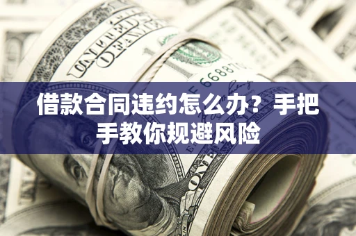 武汉借款合同违约怎么办？手把手教你规避风险