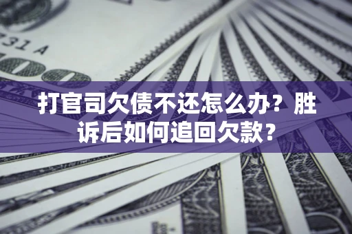 武汉打官司欠债不还怎么办？胜诉后如何追回欠款？