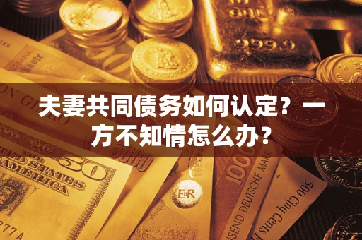 武汉夫妻共同债务如何认定？一方不知情怎么办？