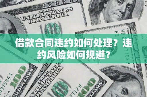 武汉借款合同违约如何处理？违约风险如何规避？