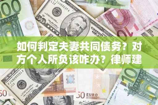 武汉如何判定夫妻共同债务？对方个人所负该咋办？律师建议