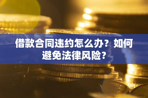 武汉借款合同违约怎么办？如何避免法律风险？