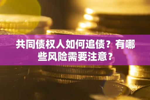 武汉共同债权人如何追债？有哪些风险需要注意？