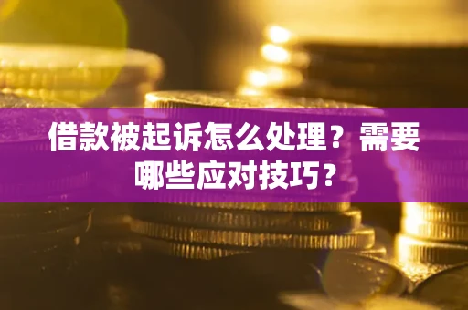 武汉借款被起诉怎么处理？需要哪些应对技巧？
